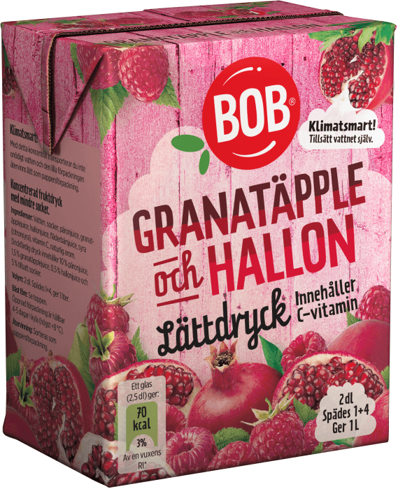 Lättdryck Granatäpple & Hallon Koncentrat
