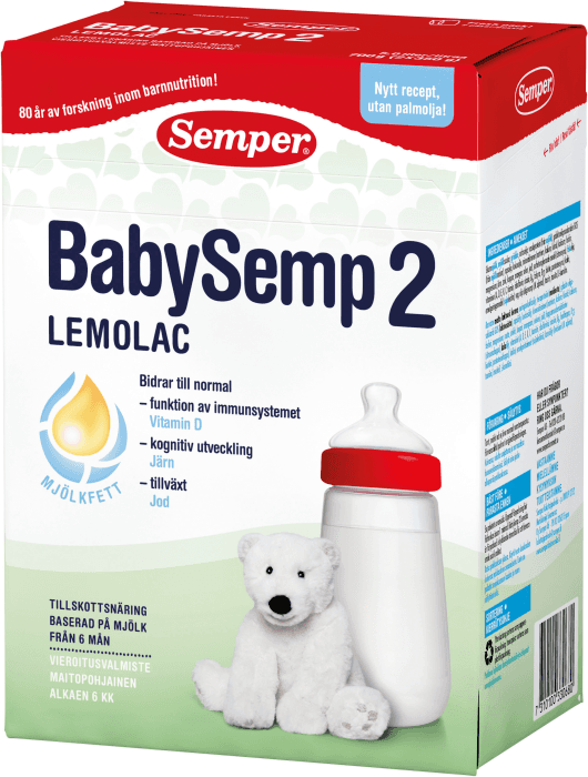 Tillskottsnäring BabySemp 2 Lemolac 6 mån