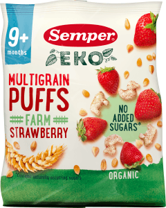 Multigrain Puffs Jordgubb 9 mån Eko