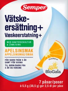Vätskeersättning Plus Apelsin, Vätskeersättning, 7 portionspåsar