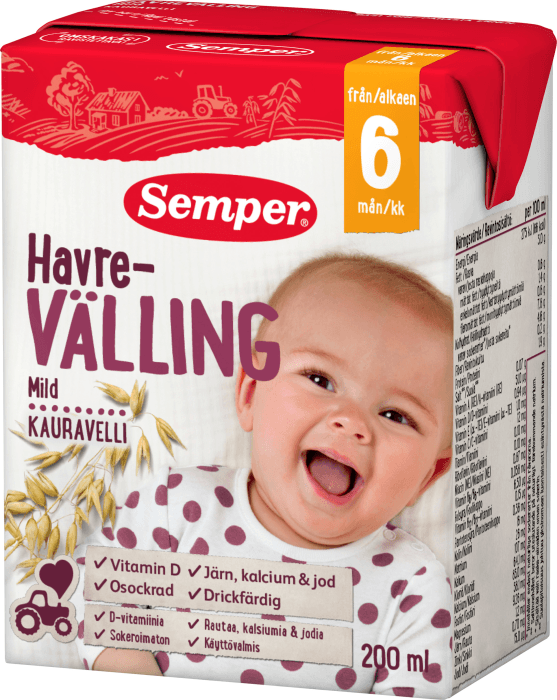 Havrevälling Mild 6 mån Drickfärdig