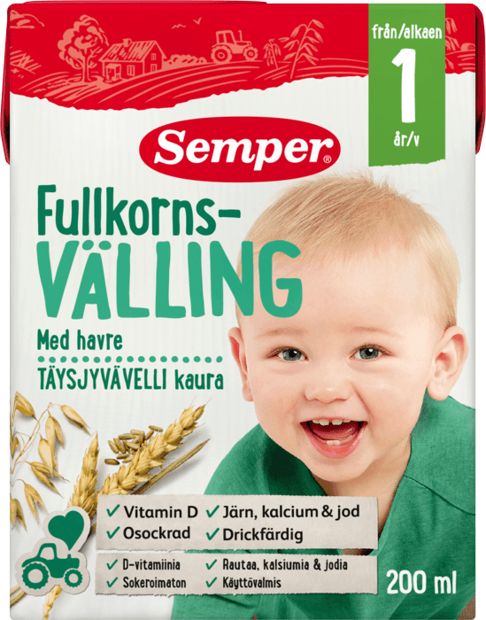 Fullkornsvälling Drickfärdig 12 mån