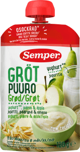 Klämmis Gröt Yoghurt, Päron & Äpple 6 mån
