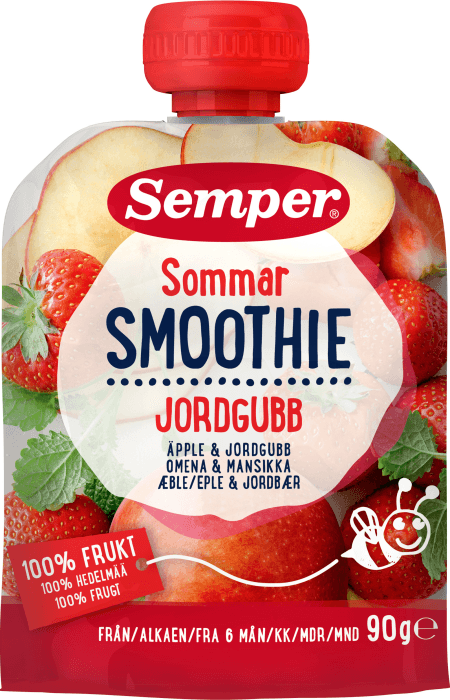 Smoothie Sommar Äpple & Jordgubb 6 mån