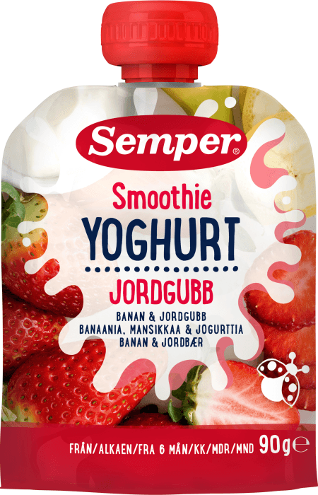 Smoothie Yoghurt Jordgubb & Banan 6 mån
