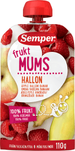 Klämmis Fruktmums Hallon, Äpple & Banan 6 mån