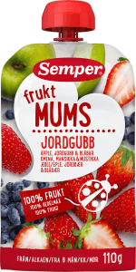 Klämmis Fruktmums Jordgubb, Äpple & Blåbär 6 mån