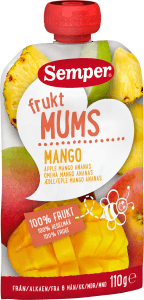 Klämmis Fruktmums Mango, Äpple & Ananas 6 mån