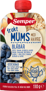 Fruktmums Blåbär & Havre 6 mån