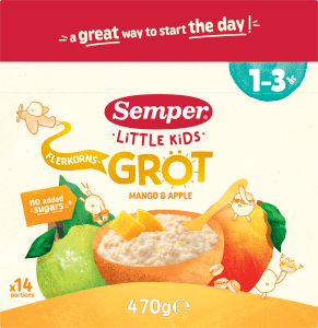 Flerkornsgröt Äpple & Mango 1-3 År