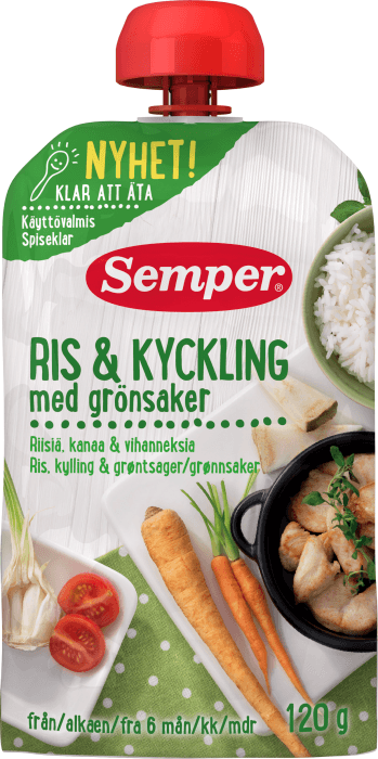 Klämmis Ris & Kyckling 6 mån