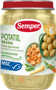 Barnmat Potatis & Fisk med ärtor