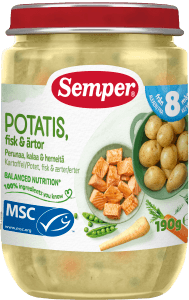 Potatis & Fisk med Ärtor 8M