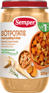 Sötpotatis med Kyckling & Linser 12M