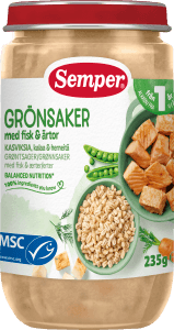 Grönsaker med Fisk & Ärtor 12M