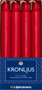 Kronljus Röd 8-pack