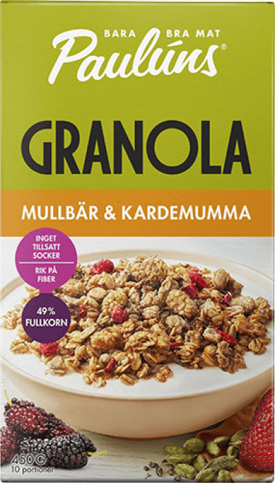 Granola Mullbär & Kardemumma