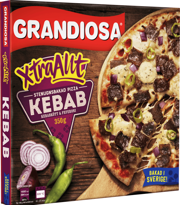 Pizza X-Tra Allt Kebab Fryst