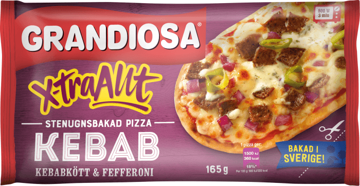 Pizza X-Tra Allt Kebab Fryst