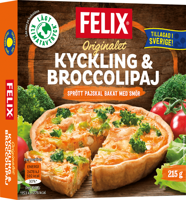 Kyckling & Broccolipaj Fryst