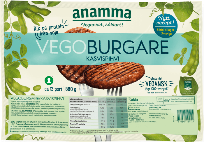 Vegoburgare Frysta