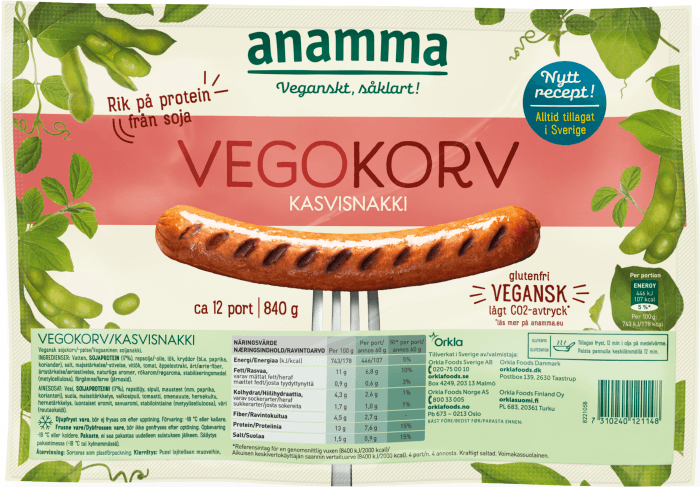Vegokorv Fryst