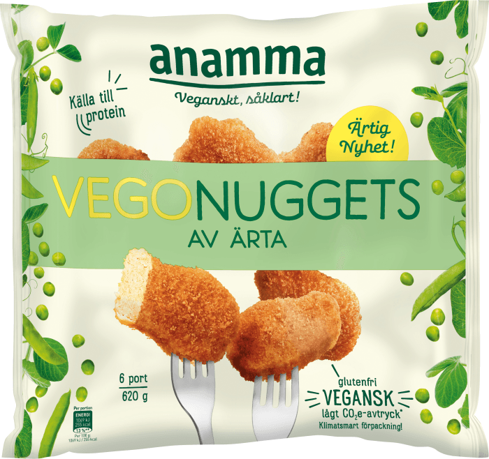 Vegonuggets av ärta