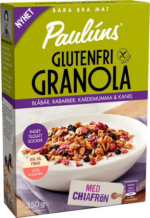 Granola Blåbär, Rabarber & Kardemumma Glutenfri
