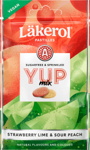 Halstabletter Yup Jordgubb Lime & Sur Persika Sockerfri