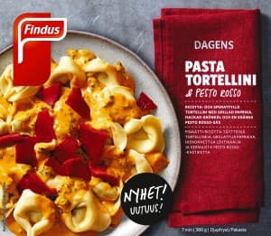 Pasta Tortellini med Pesto Rosso Fryst