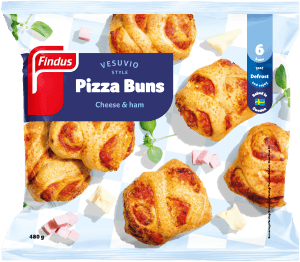 Pizzabullar med ost och skinka