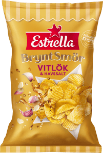 Chips Brynt Smör, Vitlök & Havssalt