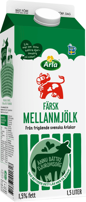 Färsk Mellanmjölk 1,5%
