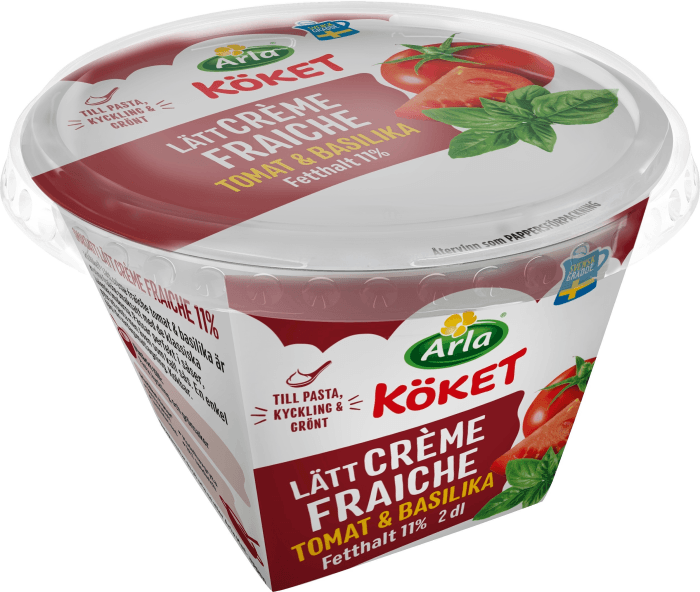 Crème Fraiche Lätt 11% Tomat & Basilika