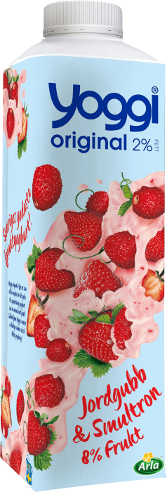 Yoghurt 2% Jordgubb & Smultron