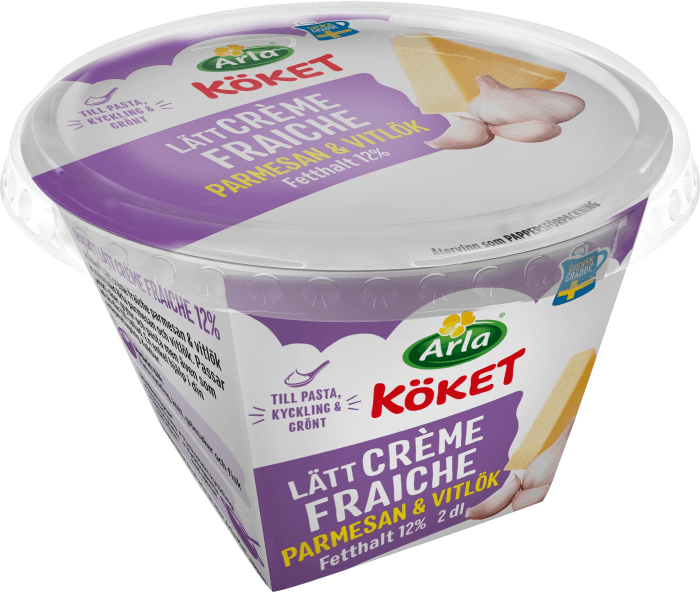 Crème Fraiche Lätt Parmesan & Vitlök 12%