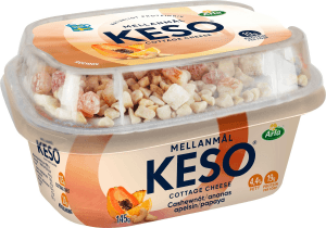 Cottage Cheese Mellanmål Cashewnöt, Ananas, Apelsin & Papaya 4,3%