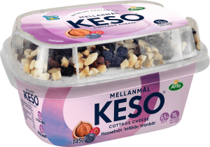 Cottage Chesse Mellanmål Hasselnöt, Blåbär & Tranbär 6,5%