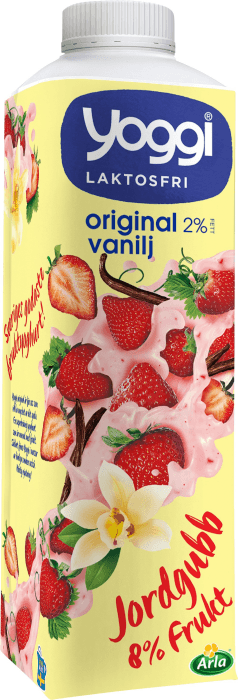 Yoghurt Laktosfri 2% Jordgubb & Vanilj