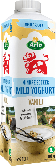 Yoghurt Mild 1,5% Vanilj Mindre Socker