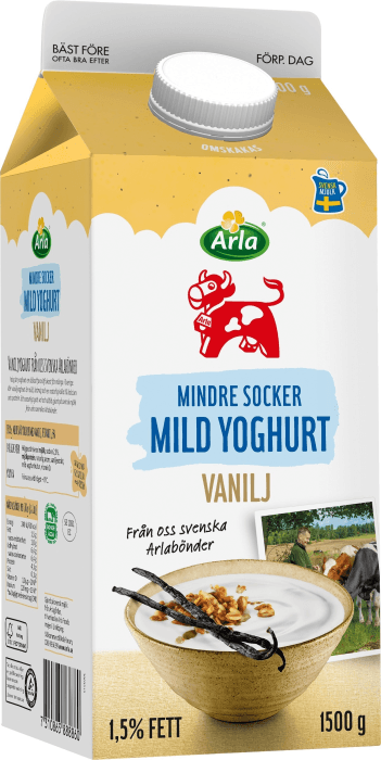 Yoghurt Mild 1,5% Vanilj Mindre Socker