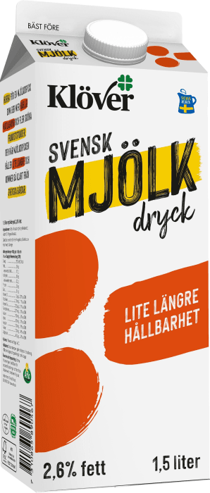 Mjölkdryck längre hållbarhet 2,6%