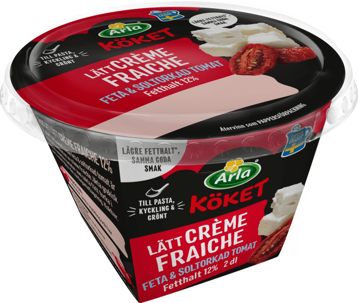 Crème Fraiche Lätt 12% Feta & Soltorkad Tomat