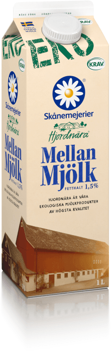 Hjordnära Mellanmjölk 1,5% EKO/KRAV