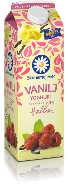 Vaniljyoghurt Hallon 2,5%