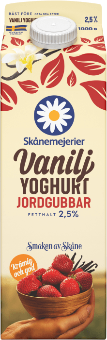 Vaniljyoghurt Jordgubb 2,5%