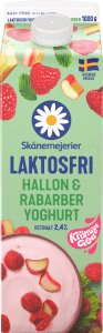 Yoghurt Hallon Rabarber Laktosfri 2,4%
