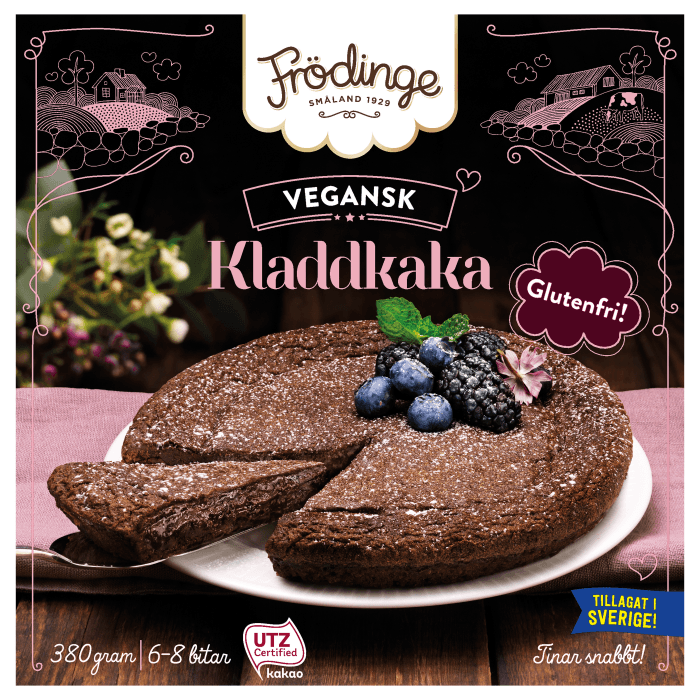 Kladdkaka Glutenfri Vegansk Fryst