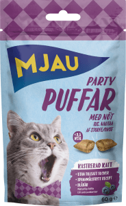 Kattmat Partypuffar Nöt