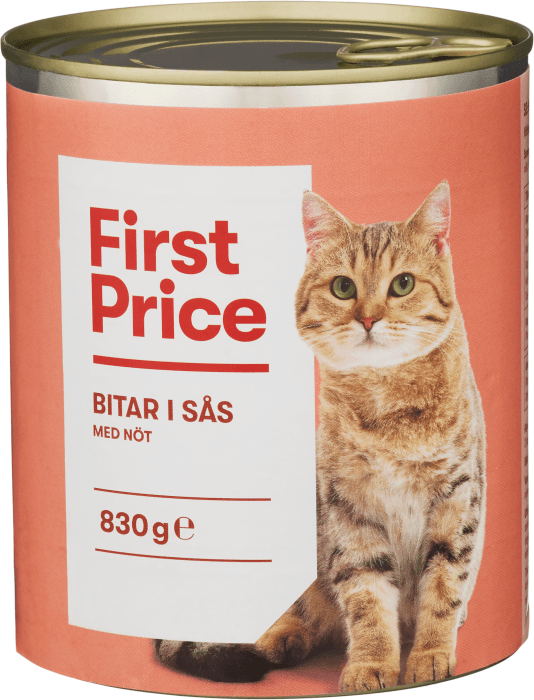 Nöt Kattmat Bitar i Sås Kattmat Våt